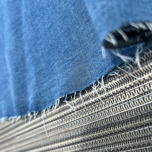 👋🎯NWOT FP We The Free Highlands Denim Mini Skirt Blue Size 4 - Picture 6 of 12